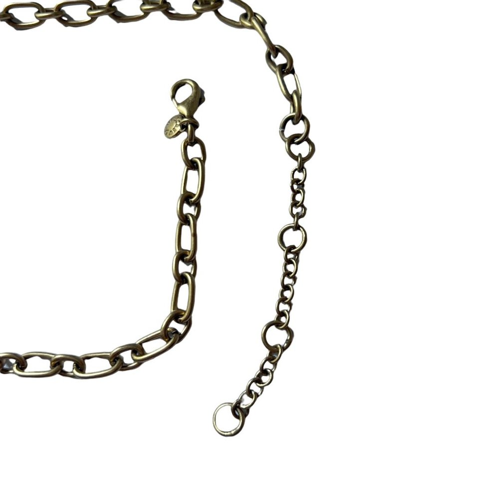 J Crew Gold Black Crystal Adjustable Statement Necklace - Picture 6 of 12